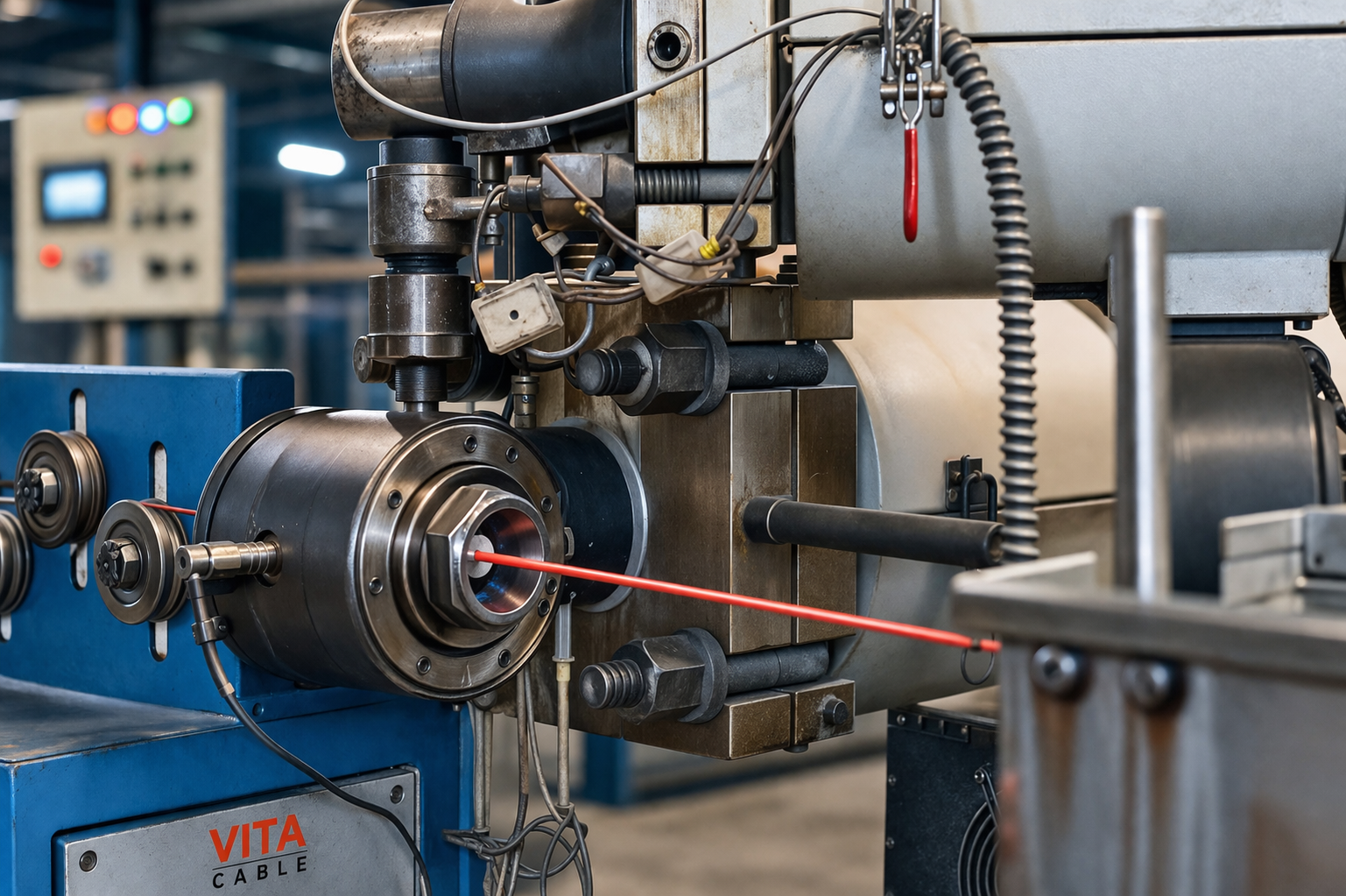 Wire manufacturing operations inside the plant